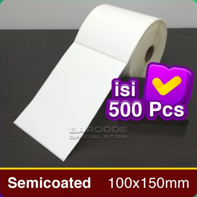 

LABEL BARCODE 100 X 150 mm KERTAS STICKER LABEL SEMICOATED 100x150 mm