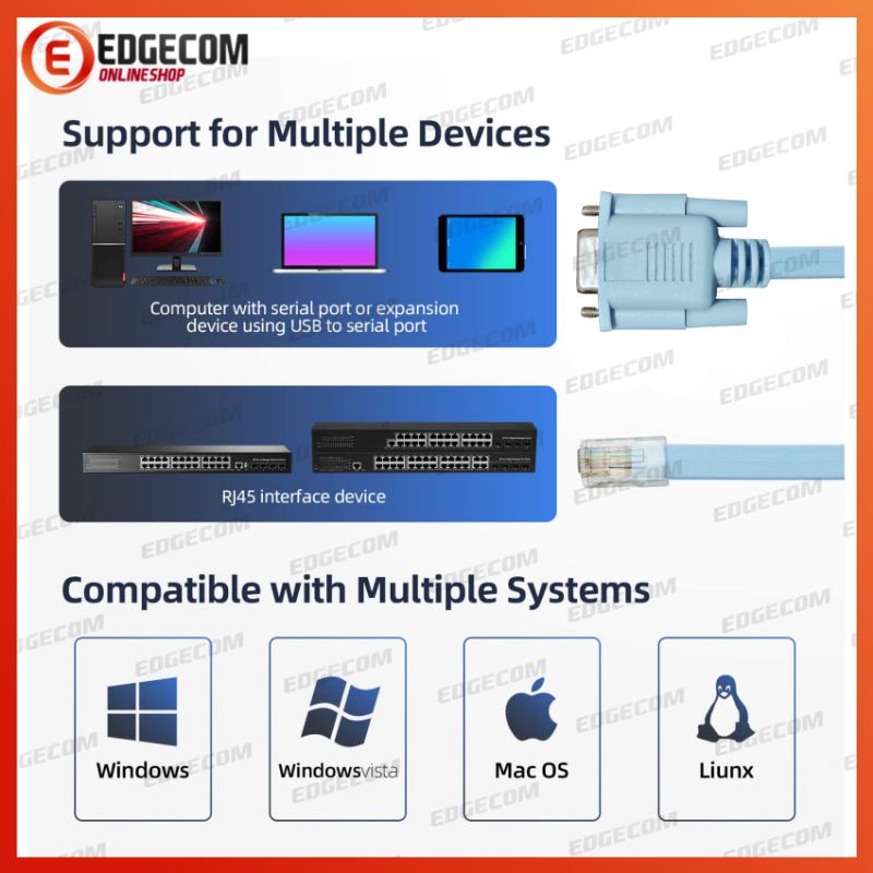 Kabel Console Cisco RS232 Serial DB9 Female to Lan RJ45