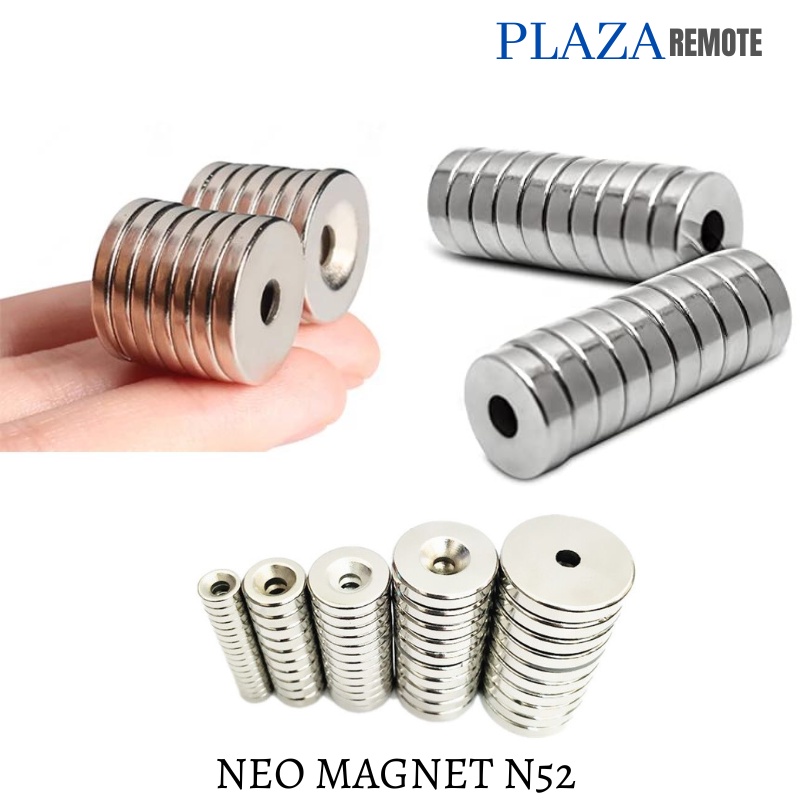 NEO MAGNET NEODYMIUM N52 SUPER KUAT COIN CINCIN LUBANG 15X3X5