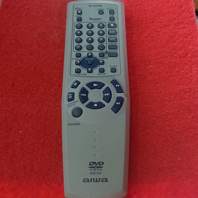 Dvd Remot Dvd Player Aiwa Rc-Avl06 Original