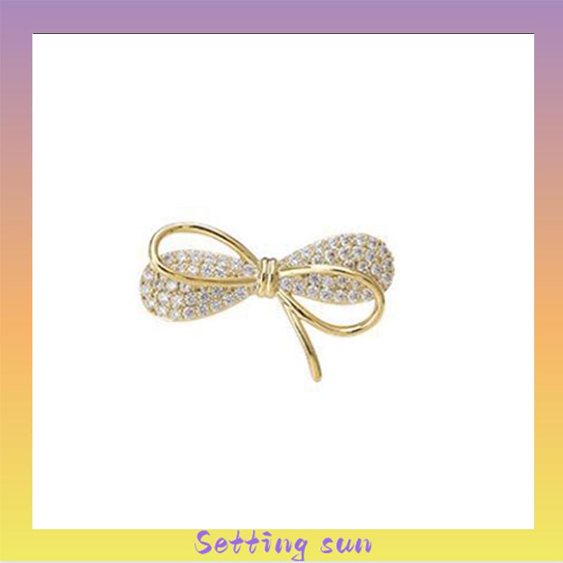 Brooch Bros hijab bros cantik Bros Mutiara bros Kupu bros lucu Bros Wanita Korean Fashion Style Butterfly Brooches Gold Color Pearl Brooch Pins Pakaian Aksesoris TN