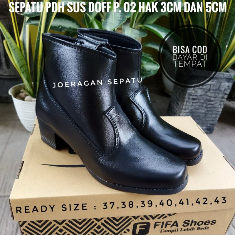 SEPATU PDH SUS WANITA HITAM SERI 03 HAK 3 DAN 5 CM SEPATU PDH WANITA SEPATU PDH POLWAN SEPATU POLWAN SEPATU PDH SECWAN