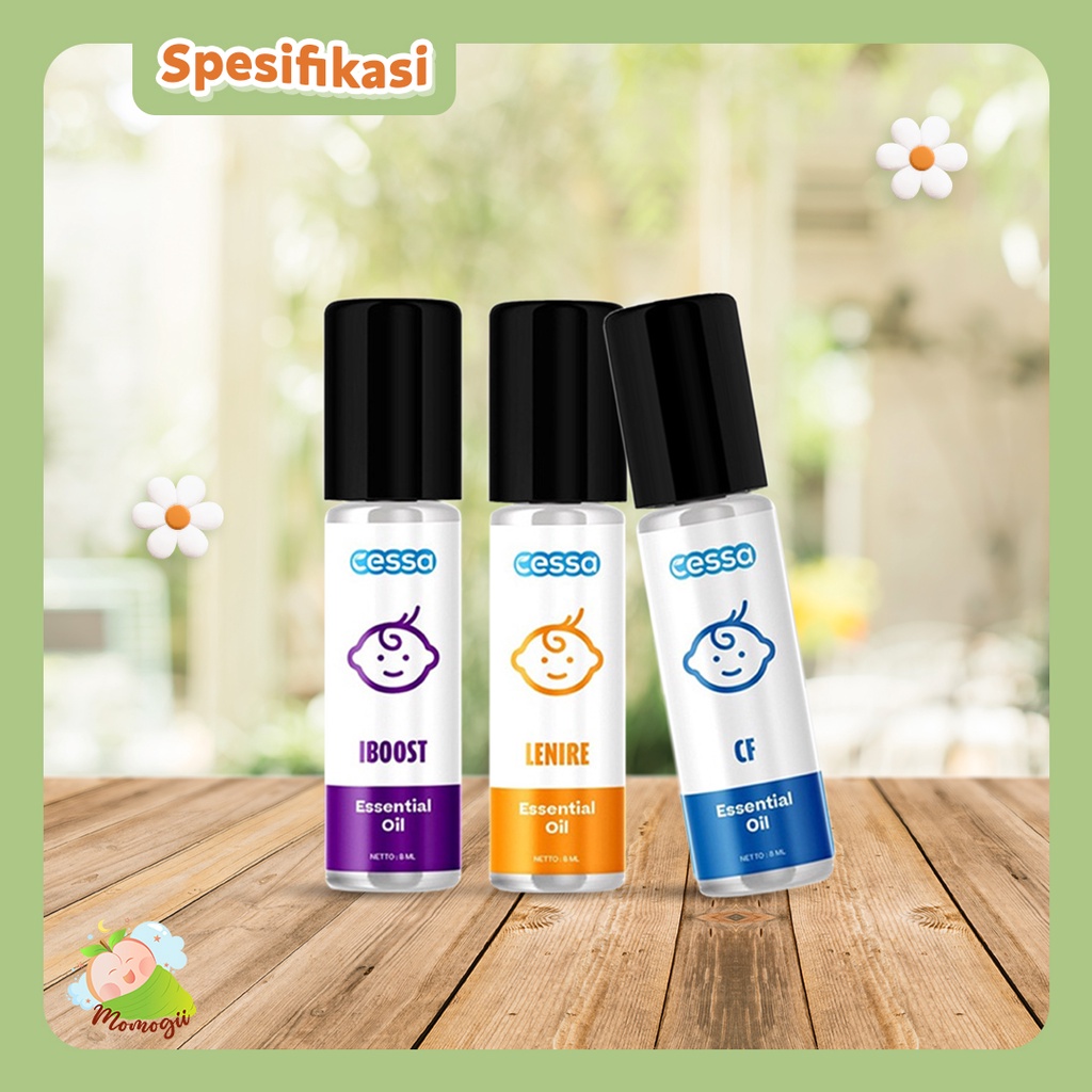 MOMOGII CESSA Baby Natural Essential Oil 8ml / Cessa Cough N Flu / Batuk Pilek / Fever Drop / Lenire / Bugs Away / Immune Booster