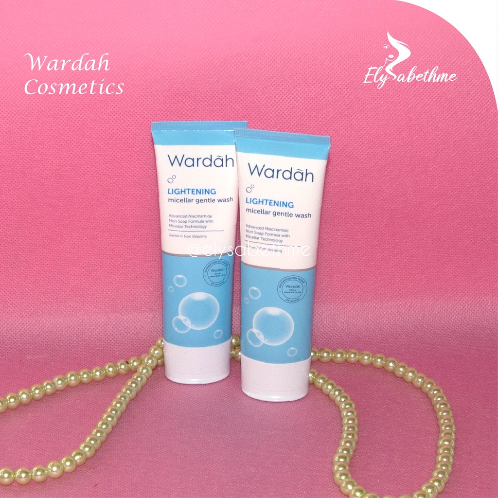 ✿ELYSABETHME✿ 🅆 🄰 🅁 🄳 🄰 🄷 Wardah face wash lightening  series biru gentle pembersih wajah