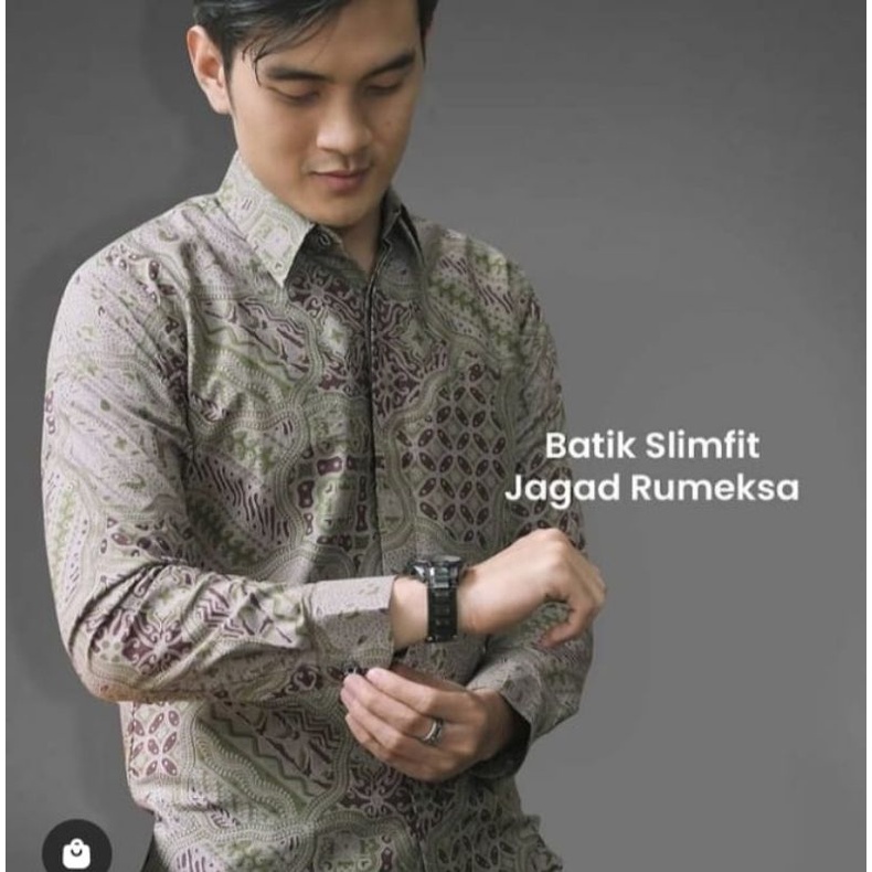 kemeja batik pria slimfit premium lengan panjang berlapis furing original terlaris kondangan remaja