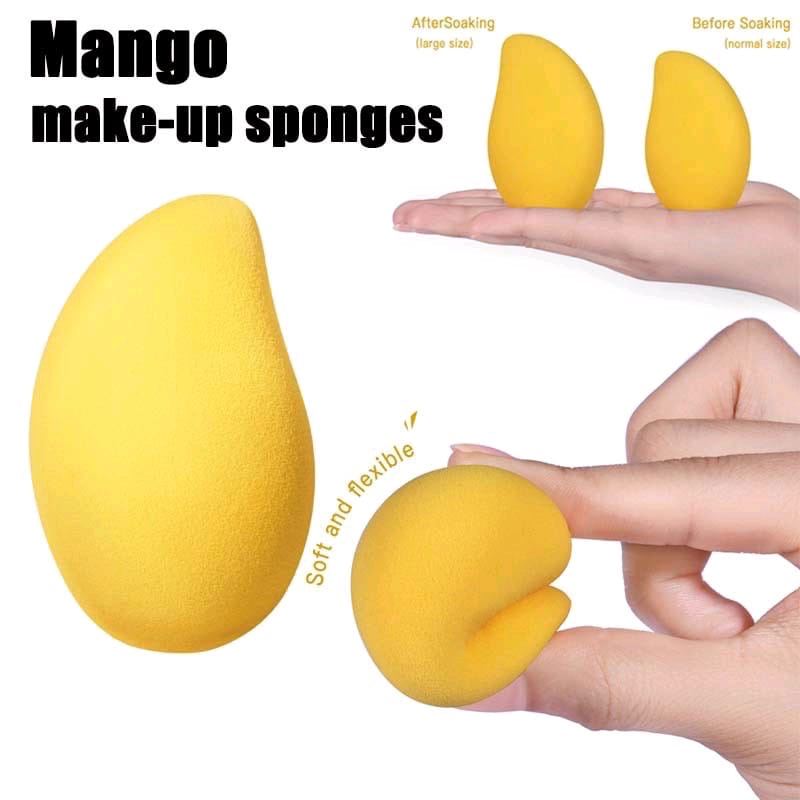 Shape Spon Mangga | Spon Buah | Spons Sponge Beauty Blender Puff Foundation Spon Mango -1 Pcs F508