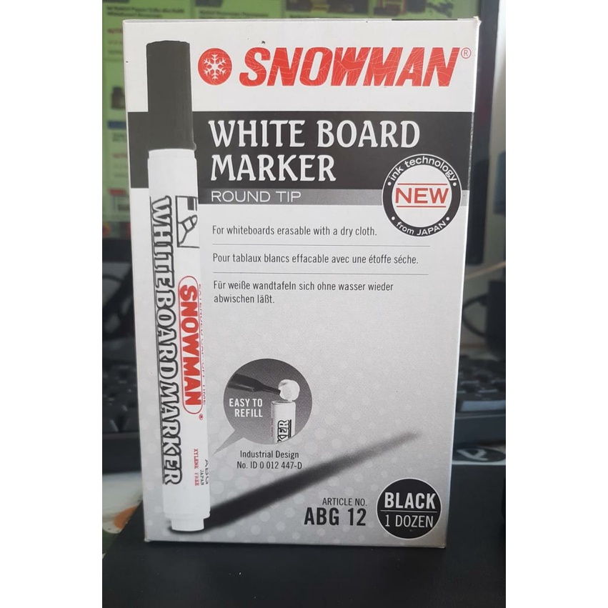 

SPIDOL BESAR SNOWMAN WHITE BOARD MARKER ABG 12