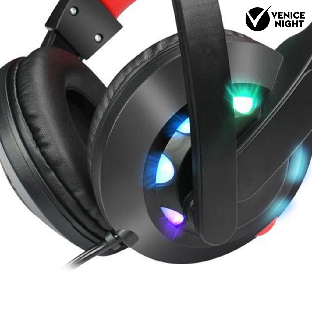 (VNEP) (Berkabel) A65 Headphone Luminous Mini Gaming Headphone untuk Komputer