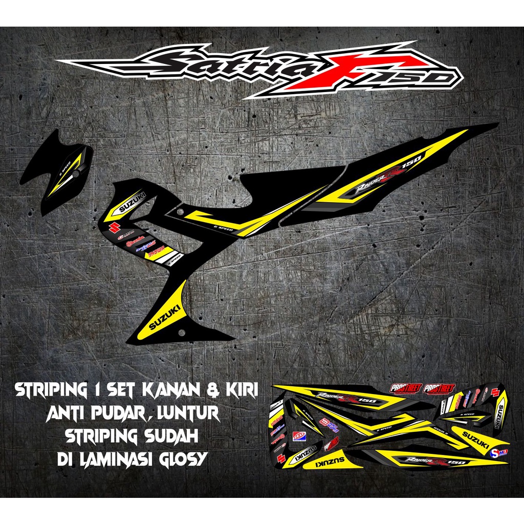 STRIPING VARIASI MOTOR SUZUKI SATRIA FU BARONG/CBU
