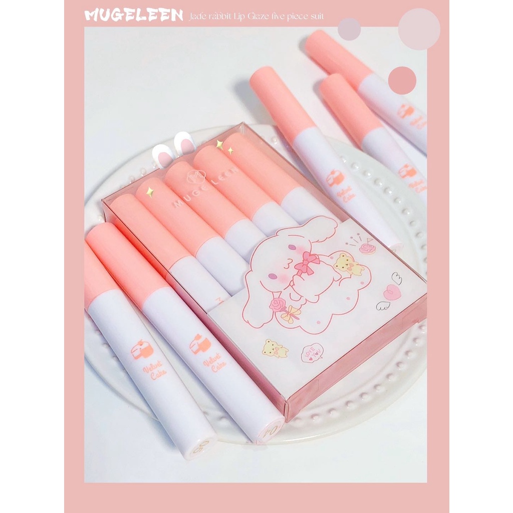 [SET ISI 5] Mugeleen Velvet Cake Lip Gloss Matte