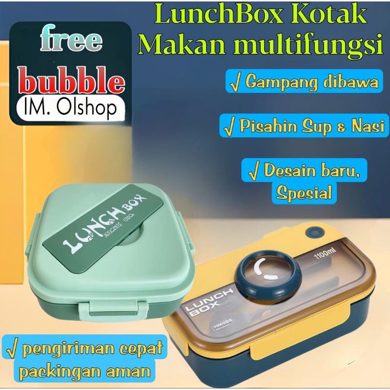 Lunch box Tempat bekal bento Kotak Makan Siang Anak sekat