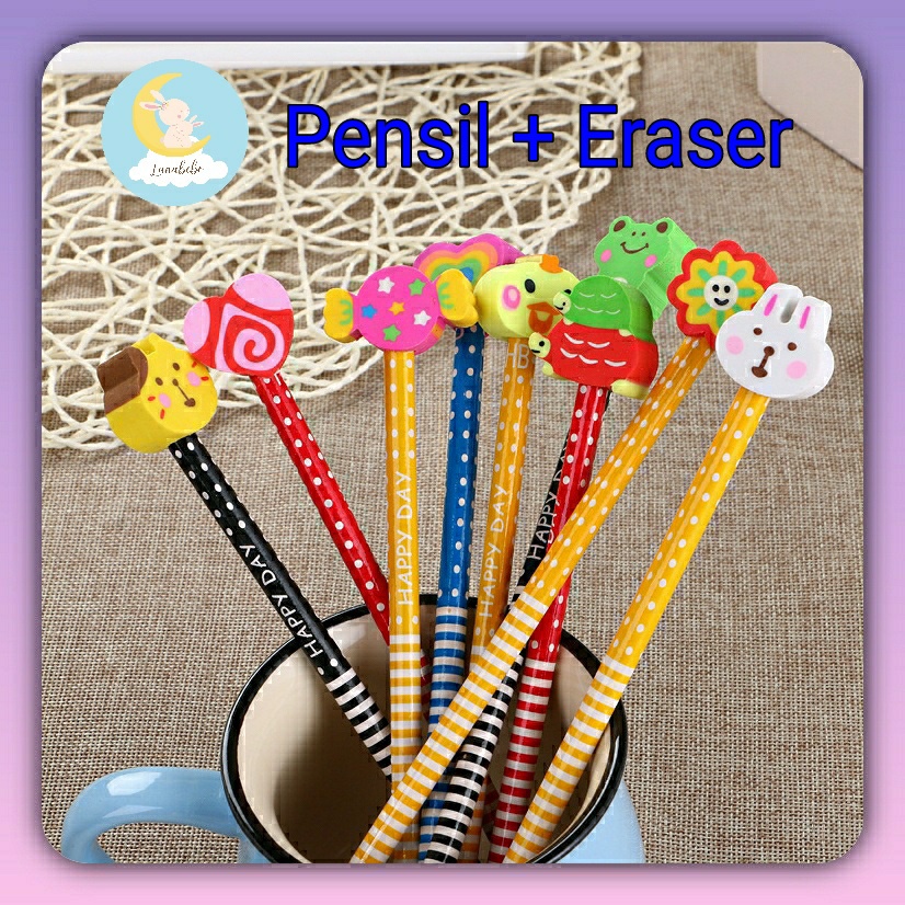 

Pensil Anak / Pensil Penghapus Pencil Eraser / Pensil Fancy Set