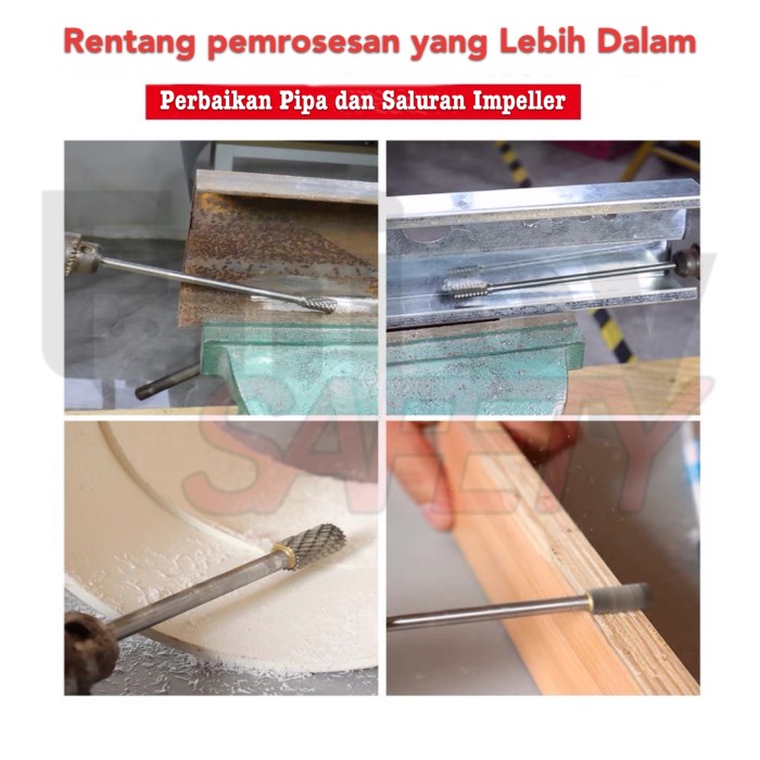 Mata Bor / Mata Tuner /Mata Cuner / Rotary Burr Dua Arah 6X10X100Mm