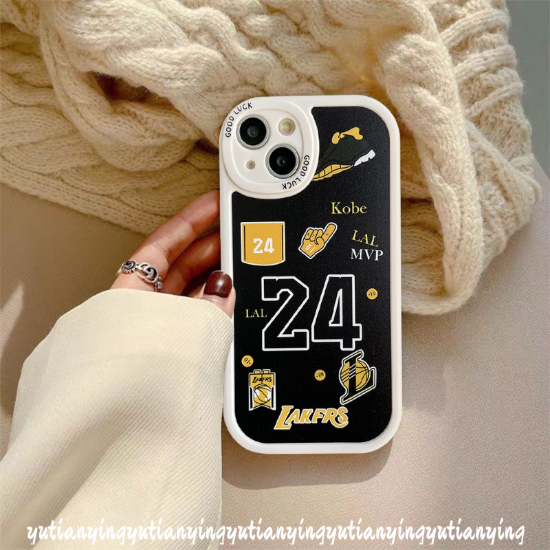 Oppo A17 A57 2022 A17K A16 A95 A78 A77s A54 A12 A96 A76 A16K A15 A55 A5s A1K A9 A5 A74 A16E A3S A94 A31 A15s A7 A53 A92 Reno 5Z 8 7Z 5F N.B.A Kobe James Label Trendy Sarung Soft Case