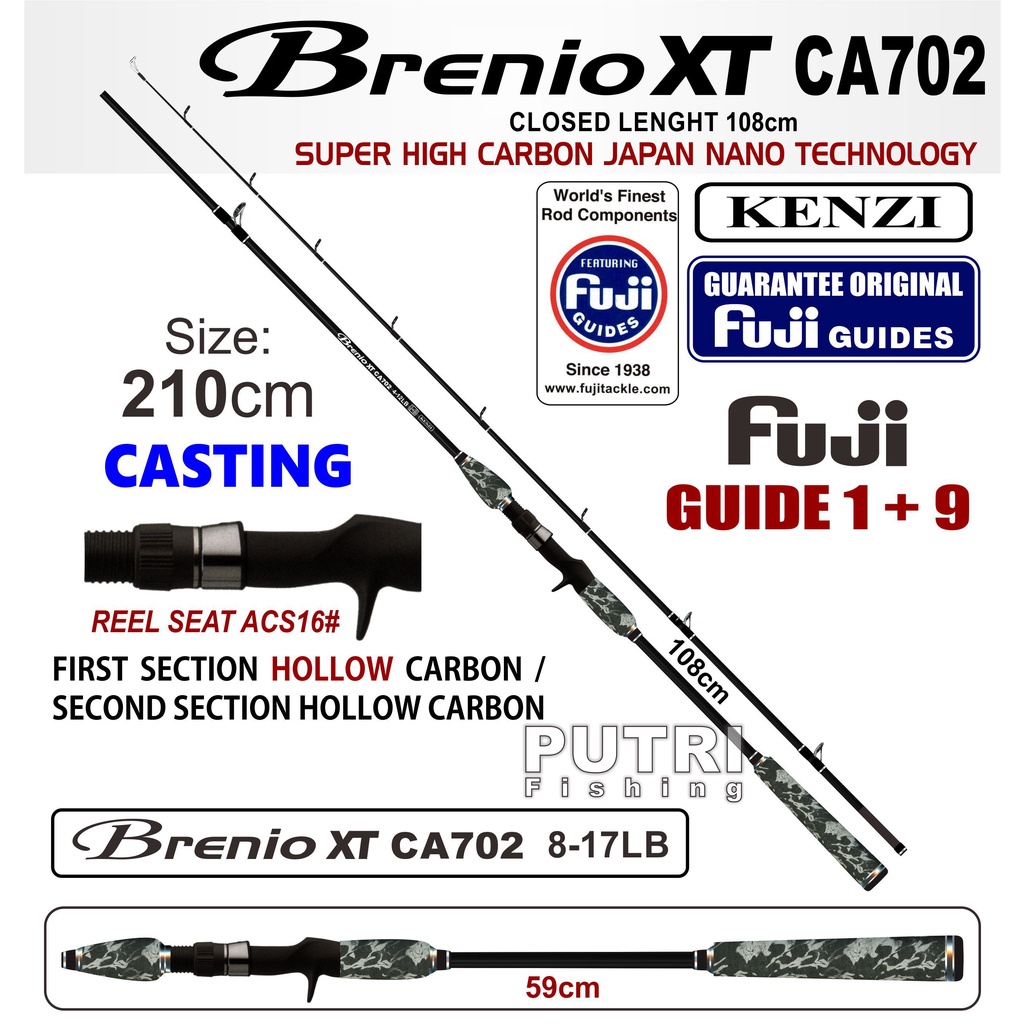 JORAN KENZI BRENIO XT CA702 Fuji Guides 8-17lbs Casting BC