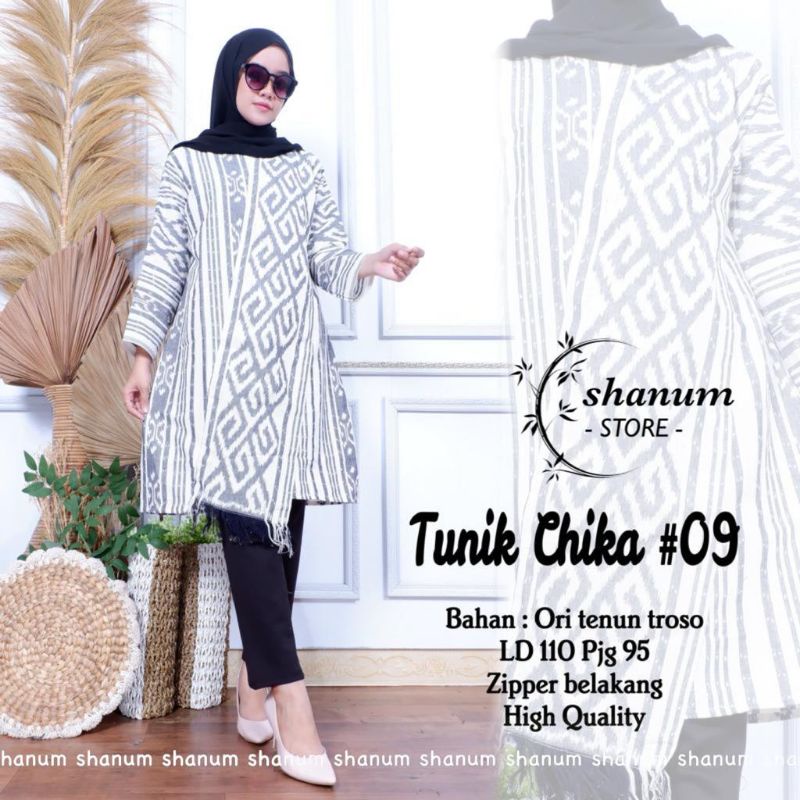 Batik Wanita Modern Tunik Batik Kekinian Ori Tenun Troso Allsize Tunik Chika