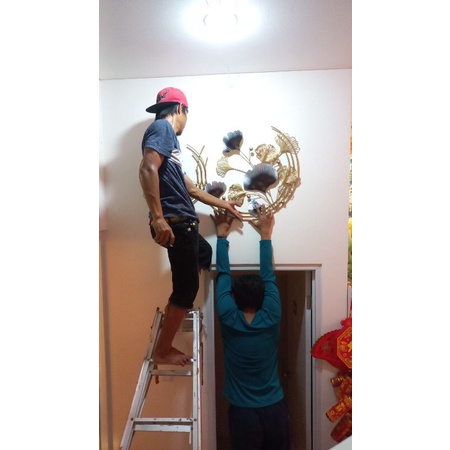 Golden Iron Leaf / Dekorasi Dinding Kuningan Ginko / Pajangan Dinding Bunga Emas