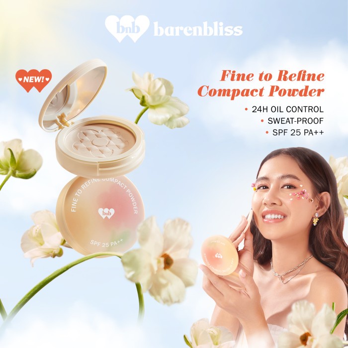 ✦SINAR✦ Barrenbliss ( bnb ) - Bloomatte Series -  Fine To Refine Compact Powder