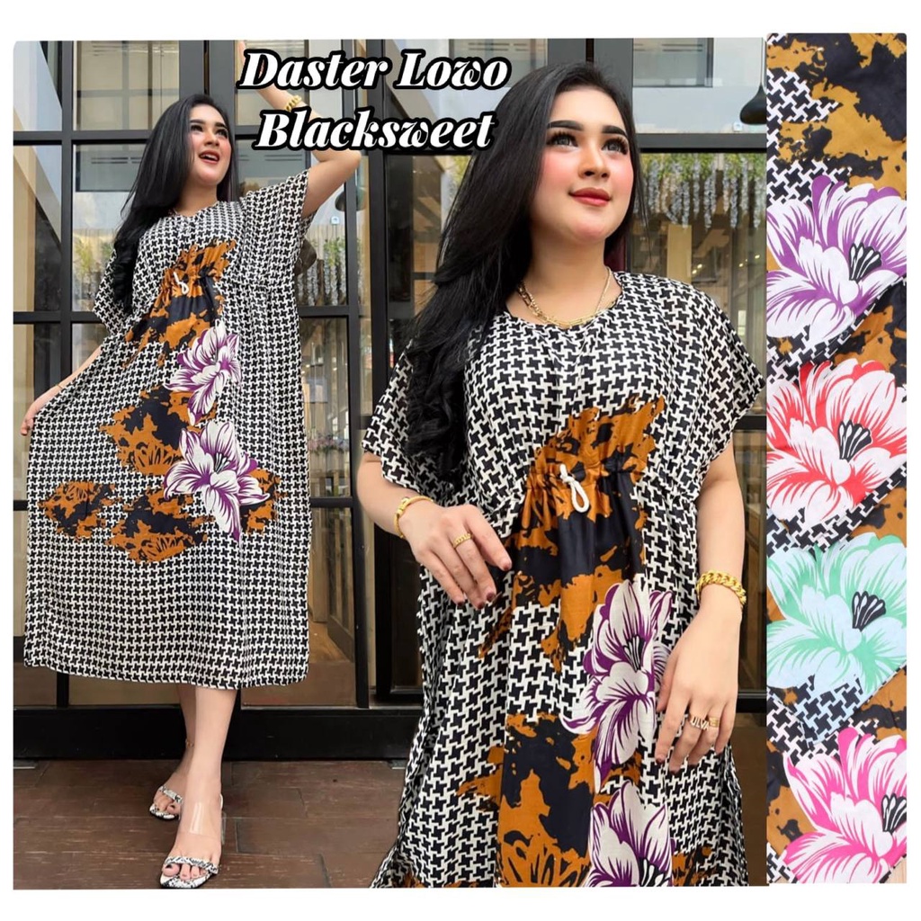 Daster Jumbo Pendek Kelelawar Lowo Wanita Kekinian Bahan Rayon Terbaru