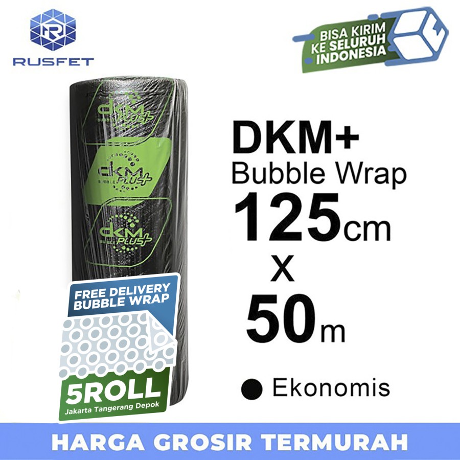 

Plastik Bubble Wrap 125cm x 50m HITAM DKM PLUS EKONOMIS TERMURAH/ROLL