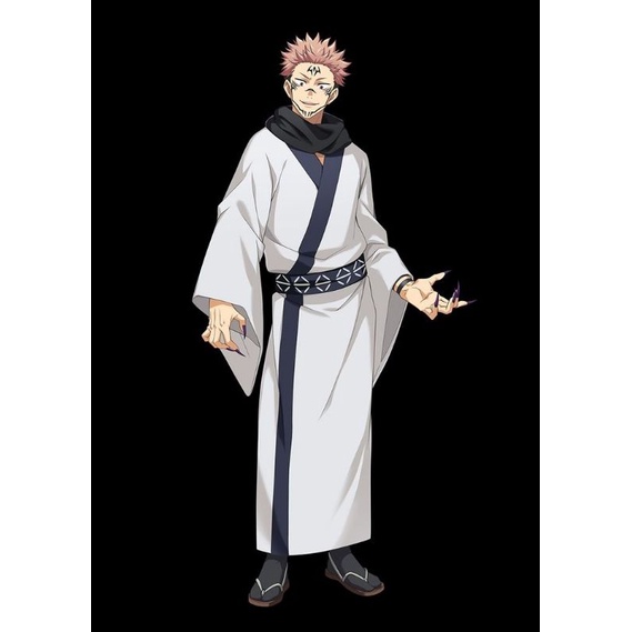 Cosplay jubah sukuna jujutsu kaisen itadori yuuji