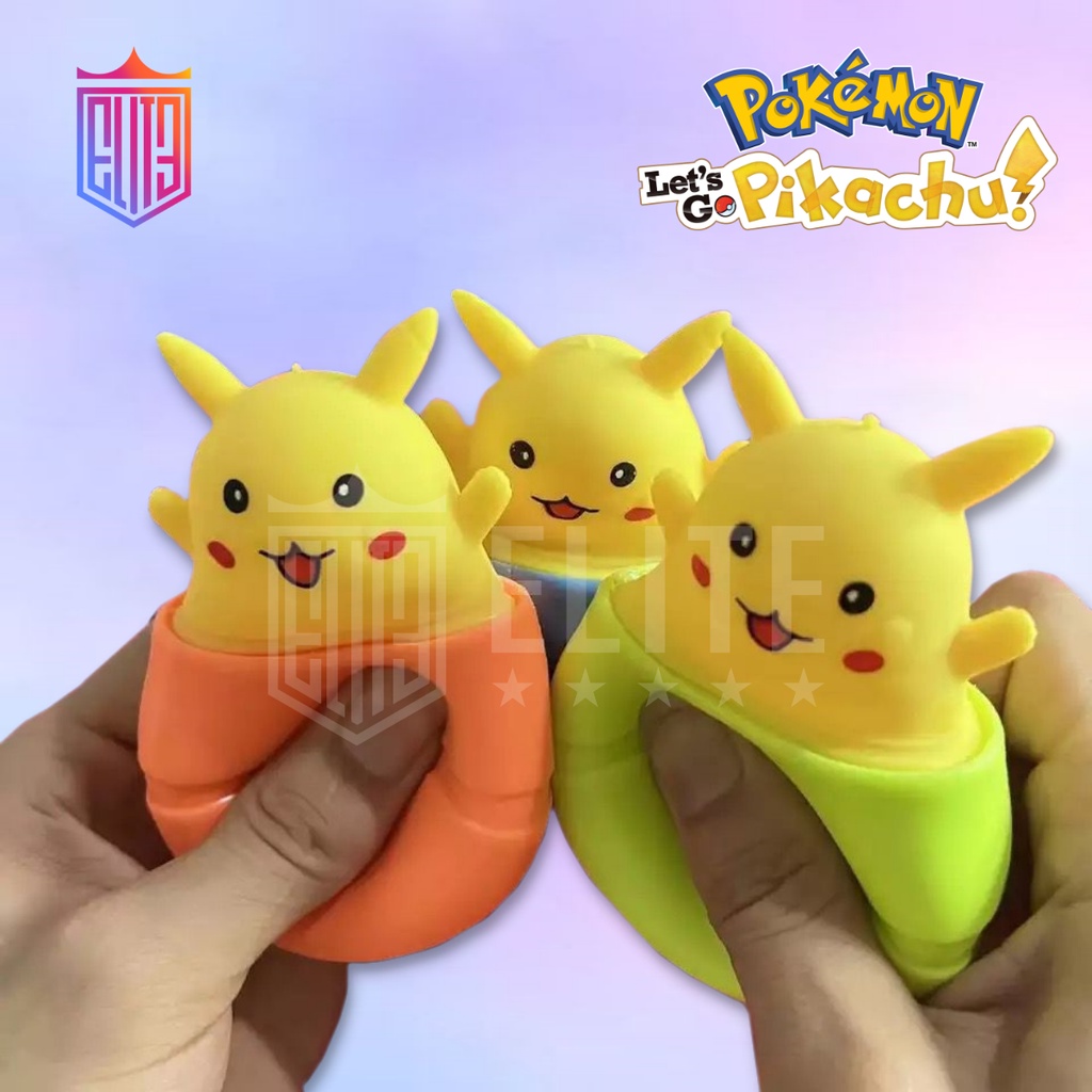 ELITE Mainan Squishy Anti Stress Pikachu Pop It Viraldishopee