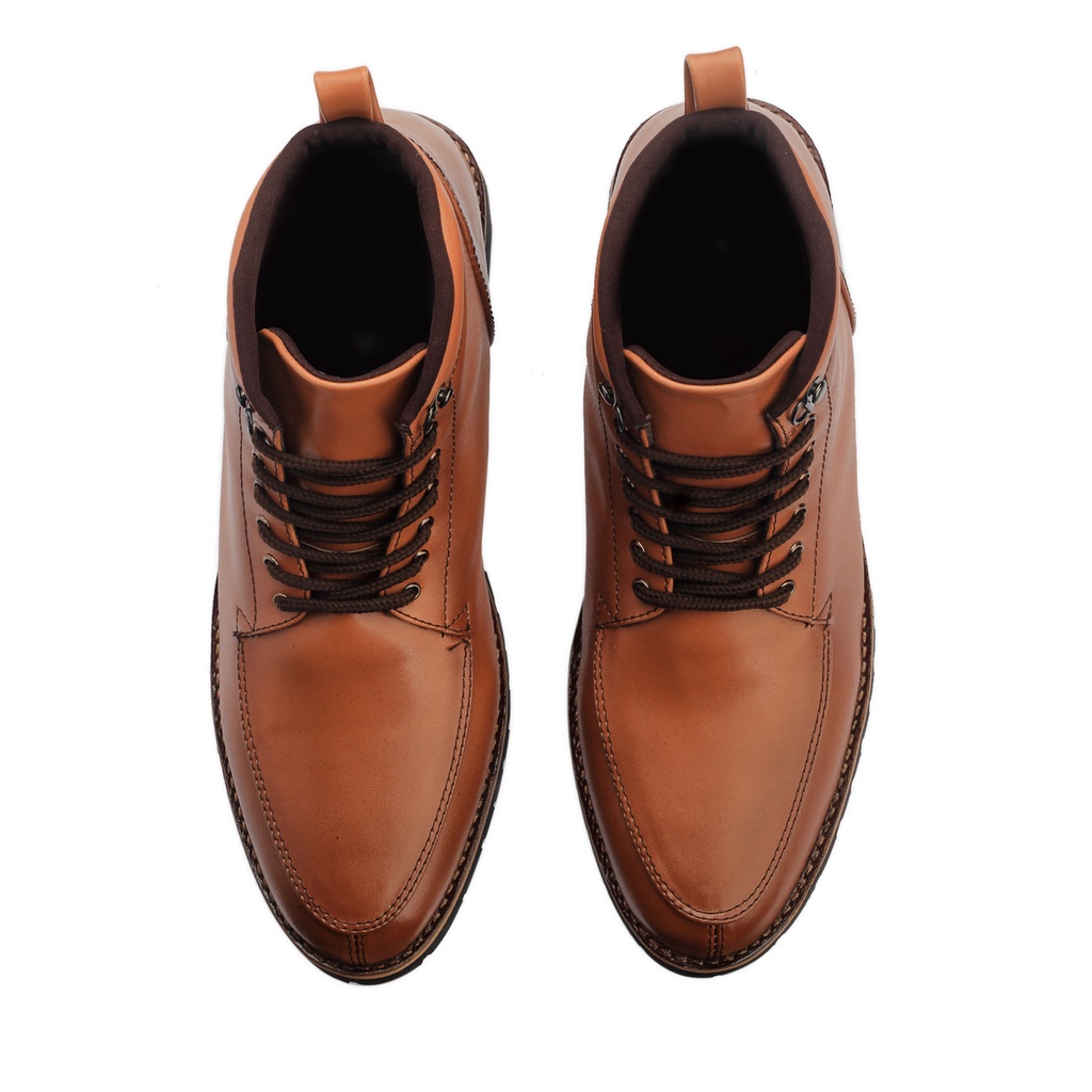 RUSSEL BROWN - Sepatu Boots Pria Casual Kulit Riding Santai Camden Boots