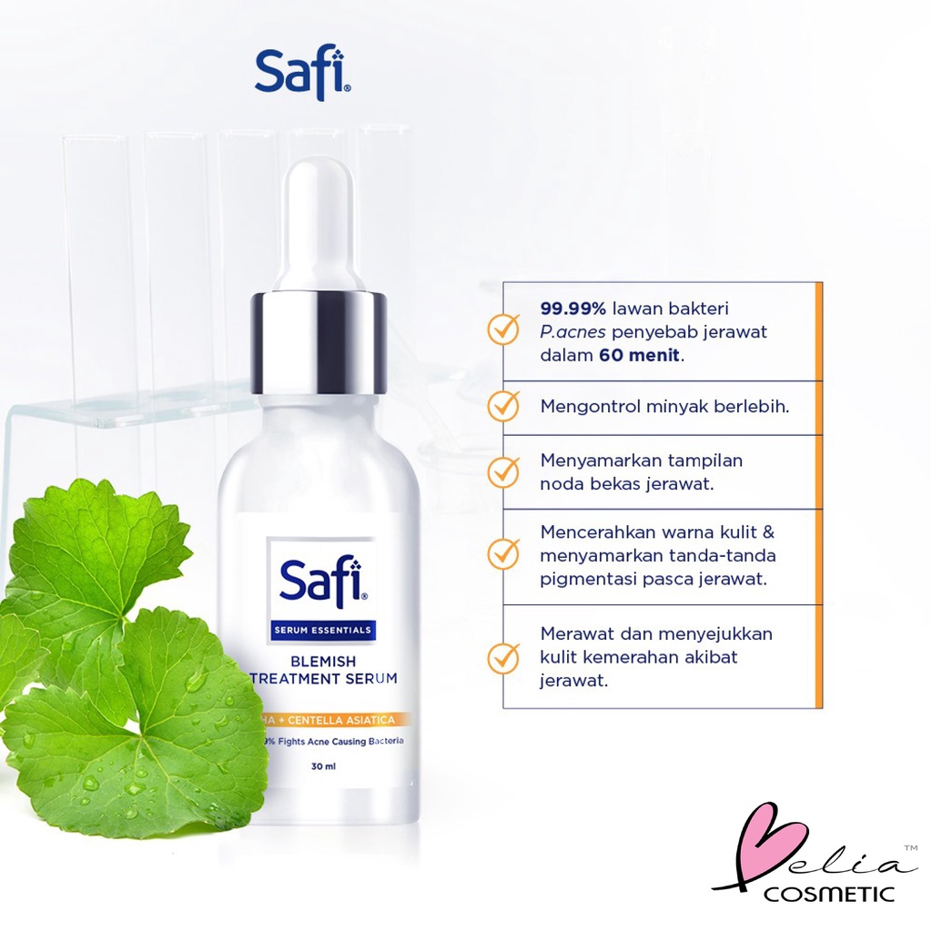 ❤ BELIA ❤ Safi Serum Essentials Series 30ml | Blemish Treatment Serum AHA Centella Asiatica | Duo Lifting Serum Retinoid | Intensive Hydrating Serum | Bright Up Serum Vitamin C | BPOM