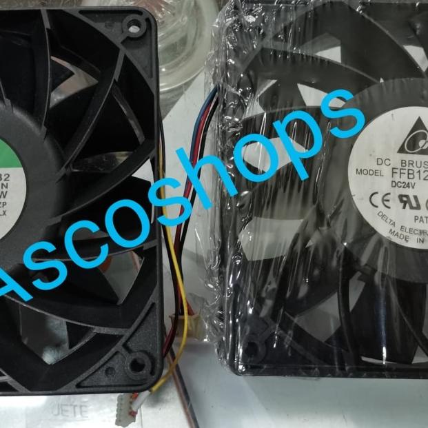 Kipas fan panel high speed 24v dc 12x12 cm 12 x 12cm ball bearing