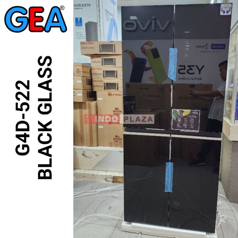 KULKAS GEA SIDE BY SIDE 4 PINTU JUMBO G4D-522 INVERTER