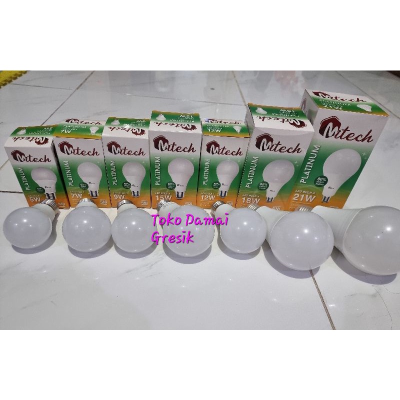 Mitech Platinum Led Bulb Murah terang 5w, 7w, 9w, 12w, 15w, 21W