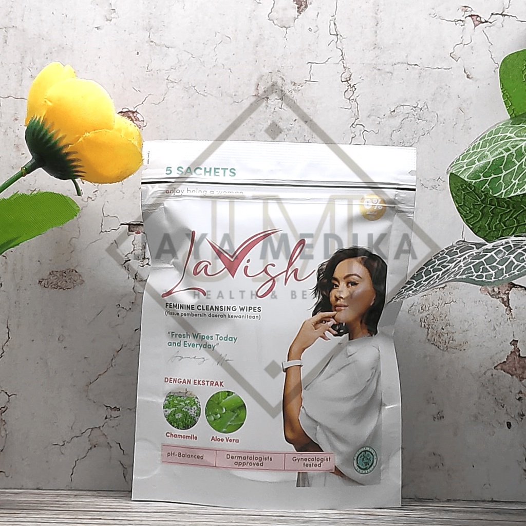 Lavish Feminine Cleansing Wipes 5 Sachet - Tisu Pembersih Kewanitaan