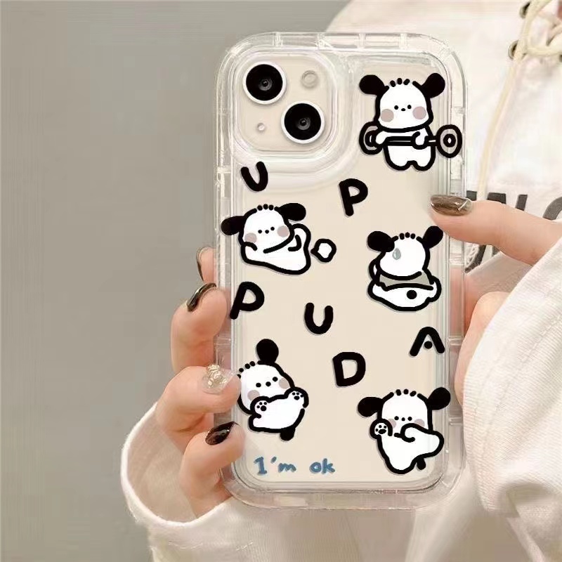 Soft Case Silikon TPU Transparan Motif Anjing Untuk IPhone 14 13 12 11 Pro XS Max X XR 8 7 6 6S Plus