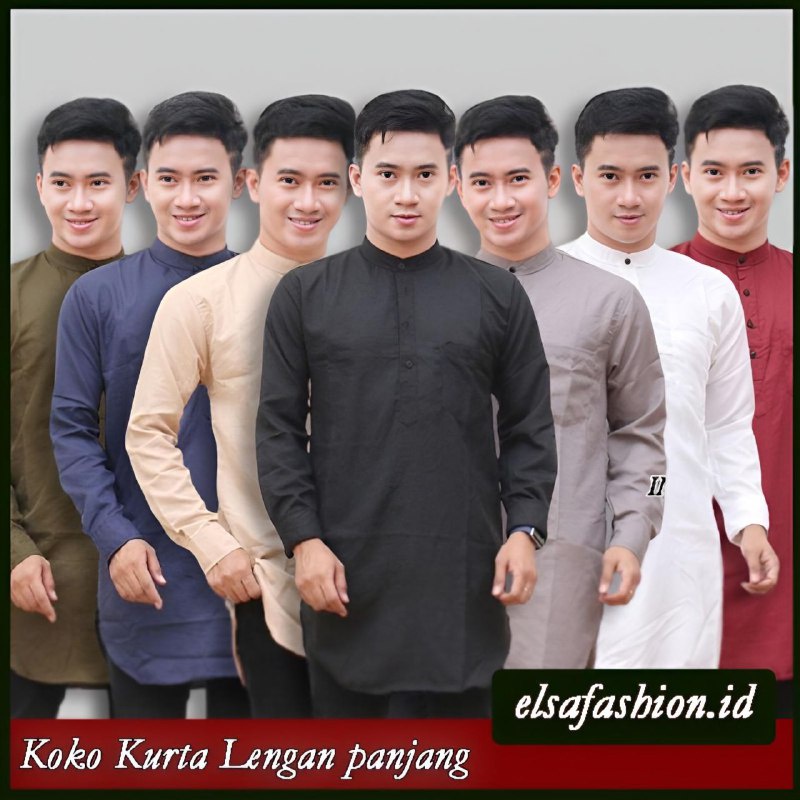 koko kurta pakistan / baju koko kurta pria lengan panjang