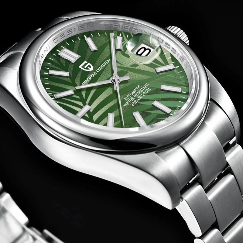 Pagani Design Datejust Olive Green Palm Dial PD 1715 Automatic