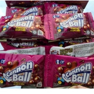 

Permen Coklat Kunyah / Canon Ball 1 Bks isi 24 Saset