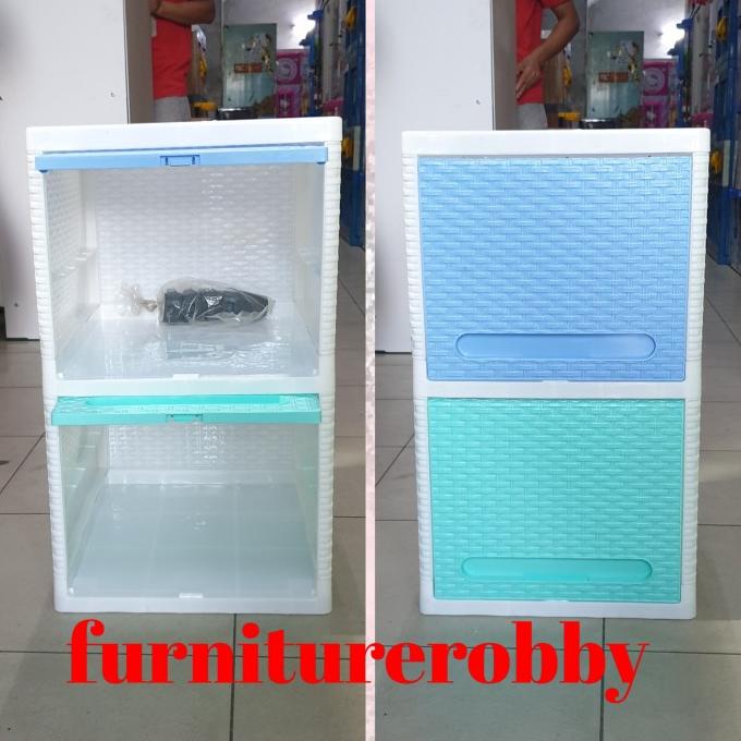 

lemari plastik / laci plastik club FLIP 2 susun stock ready