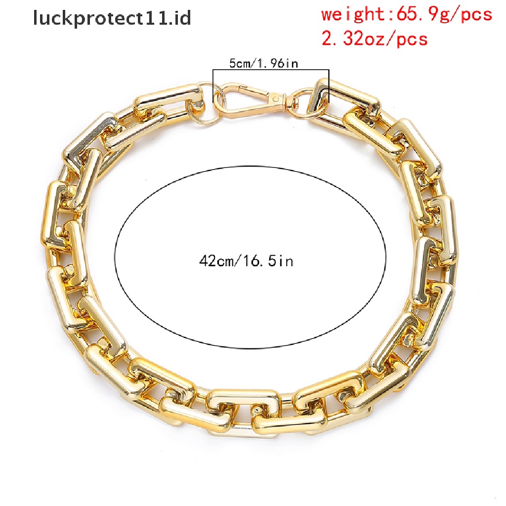 Kalung Choker Rantai Tebal Gaya Hip Hop Punk Untuk Fashion