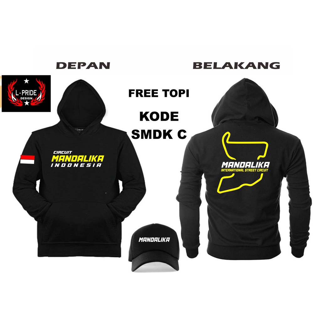 SWEATER HOODIE MANDALIKA GRATIS TOPI