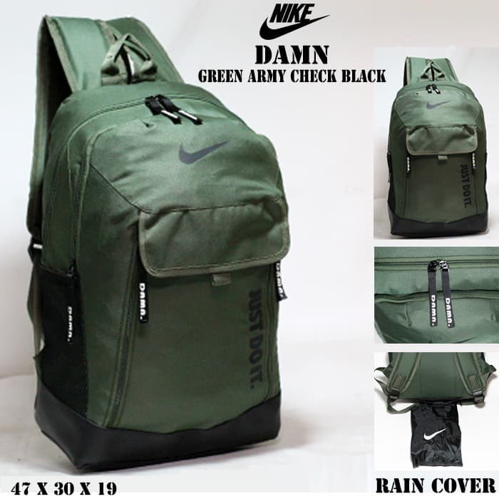 tas ransel pria tas ransel nike damn / gym sekolah backpack pria laptop gembok(C9U6) Tas Ransel Pria