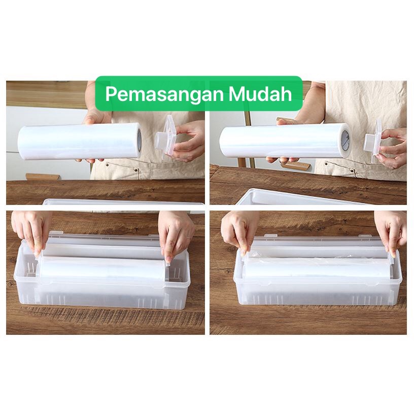 PW-05 Alat Pemotong Plastik Food Wrapping / Vacuum Embos Roll / Cutter Box Khusus Plastik Cling Wrap / Aluminium Foil