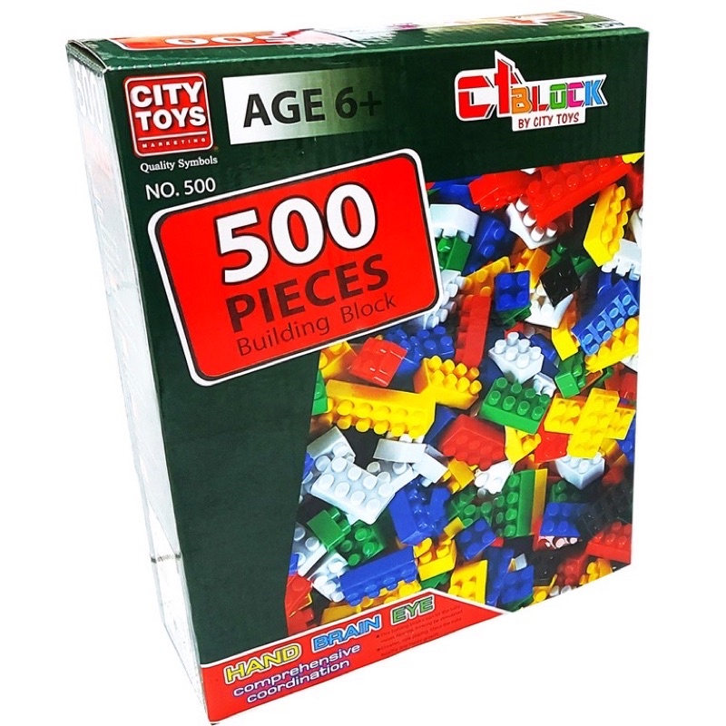 Jc Mainan Blok Susun Isi 500 Pcs Mainan edukasi - DIY Building Block / Mainan Edukatif Puzzle Balok Susun