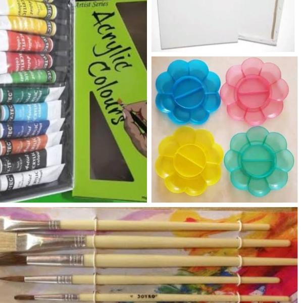 

Paket Lukis Kanvas (kanvas 30x40+kuas+palet+cat akrilik)