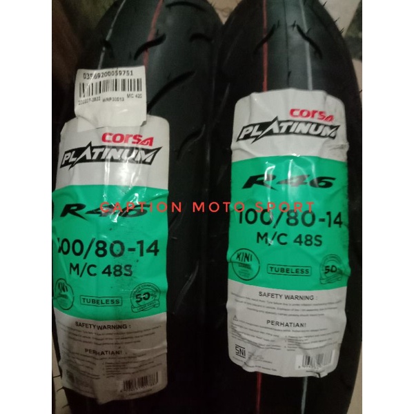 ban Corsa platinum R46 100/80 ring 14 soft compound