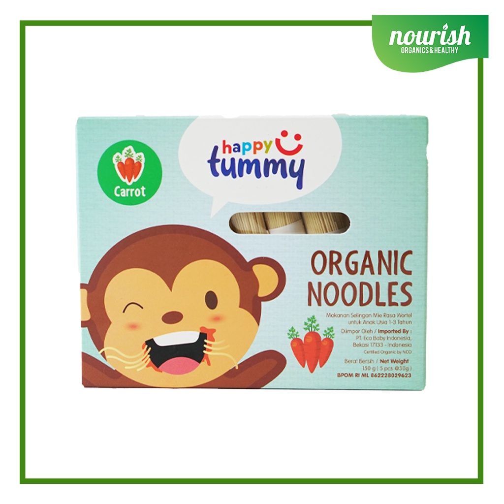 Happy Tummy Organic NOODLE / Mie MPASI organik bayi anak 150gr