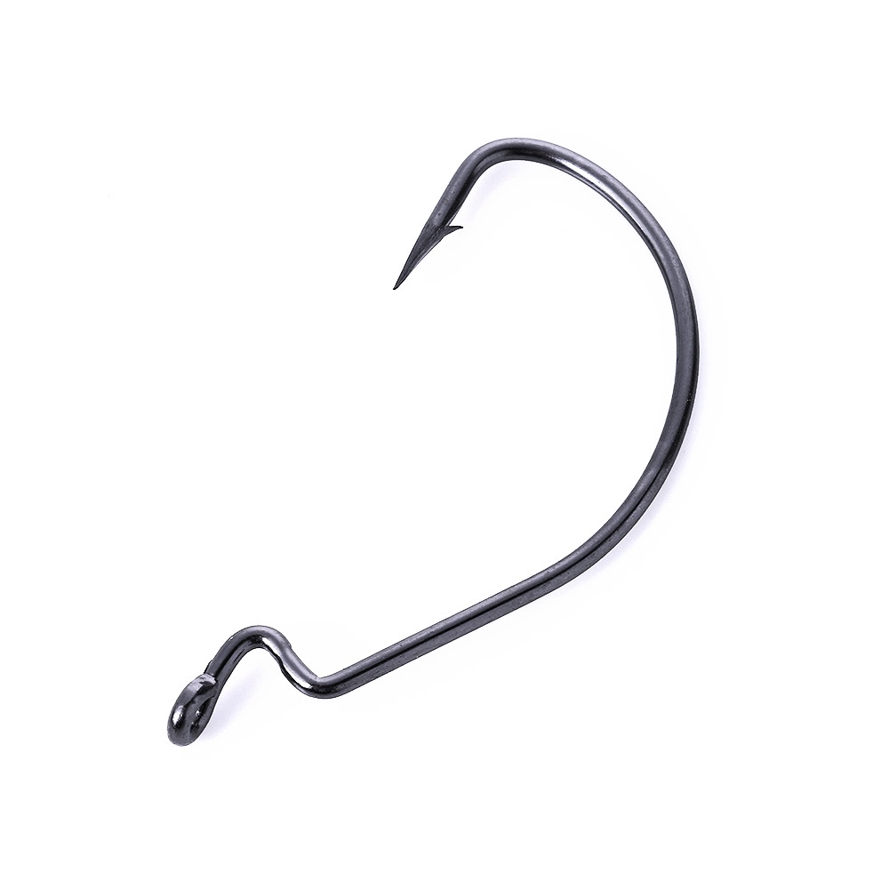 HENGJIA 10Pcs/lot Umpan Pancing Crank Hooks 1#2#1/0#2/0#3/0# High Carbon Steel Barbed Fishing Hook Red/Black Single Hook For DIY Soft lure ikan