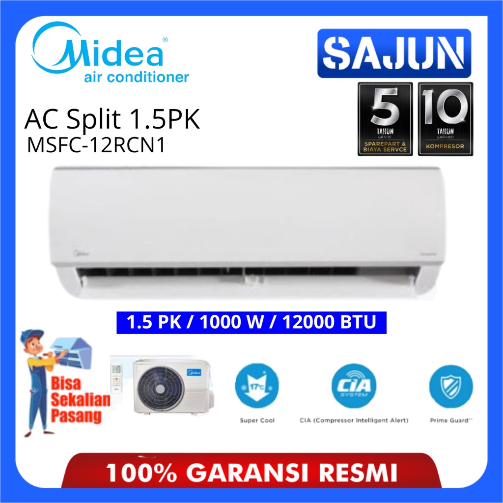 MIDEA AC SPLIT MSFC 12 R32 1.5 PK MSFC-12CRN1