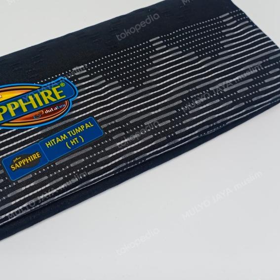 sarung sapphire hitam tumpal abu
