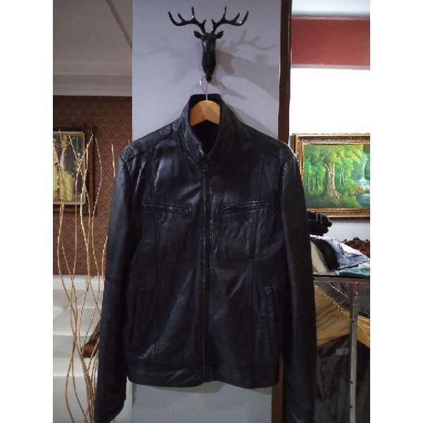 jaket kulit ZARA MAN (size L)