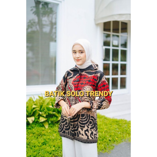 BLOUSE BATIK DRESS TUNIK BUSUI WANITA BATIK KAIN KATUN HALUS LAPIS FURING / TRIKOT MURAH